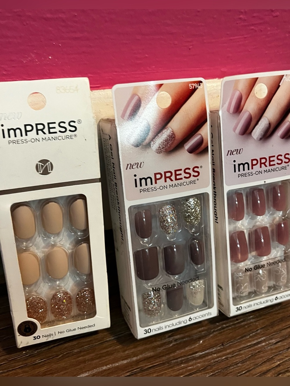 New- Impress Neutral Colored Press-On Nails